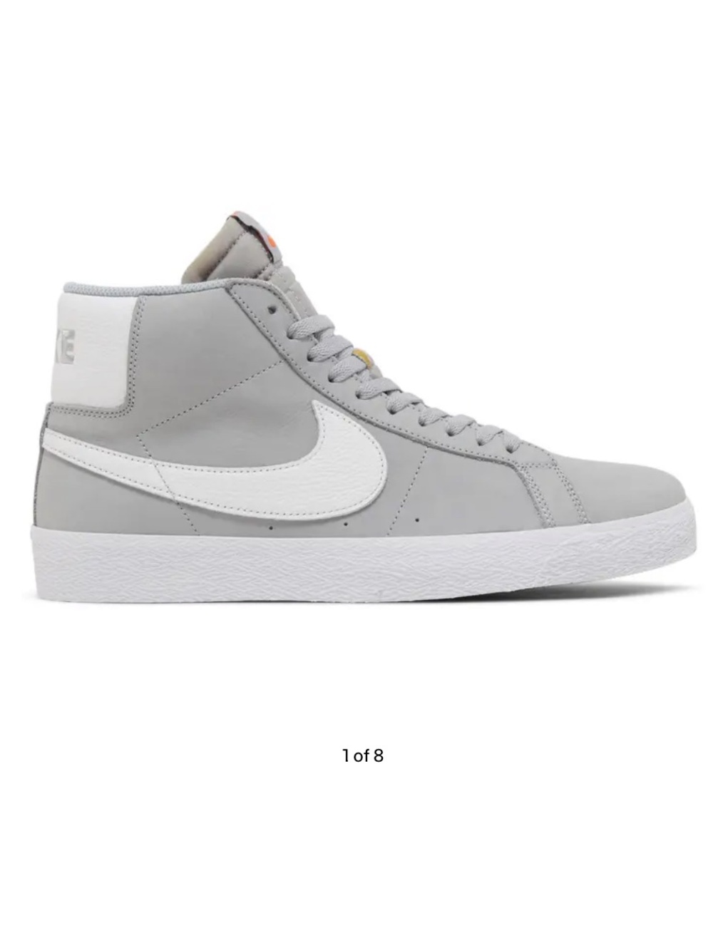 Nike Blazer Mid High-Top Sneakers in Grey and White